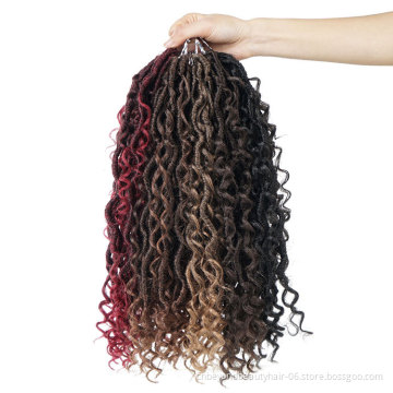 ali Best Goddess Faux Locs Crochet Hair Extensions Synthetic Crochet Braids Dread Locs Curly Hair darling Braiding Hair